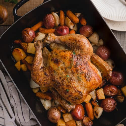 Römertopf-Roasted Chicken and Root Vegetables Recipe