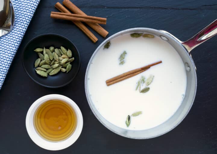 Cardamom Milk with Honey - Striped Spatula