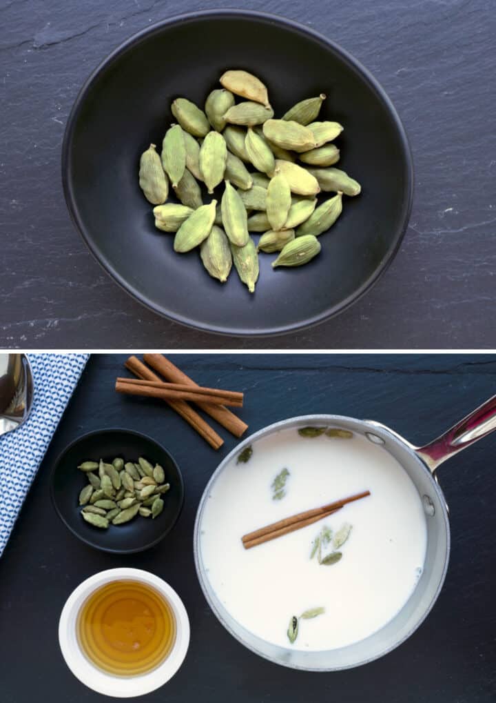 Cardamom Milk with Honey - Striped Spatula