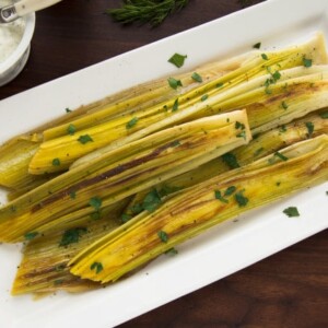 braised leeks with dill sauce recipe