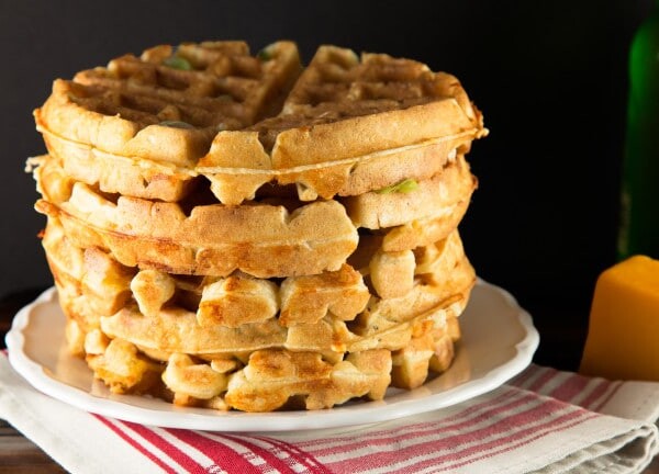 savory beer raised waffles recipe