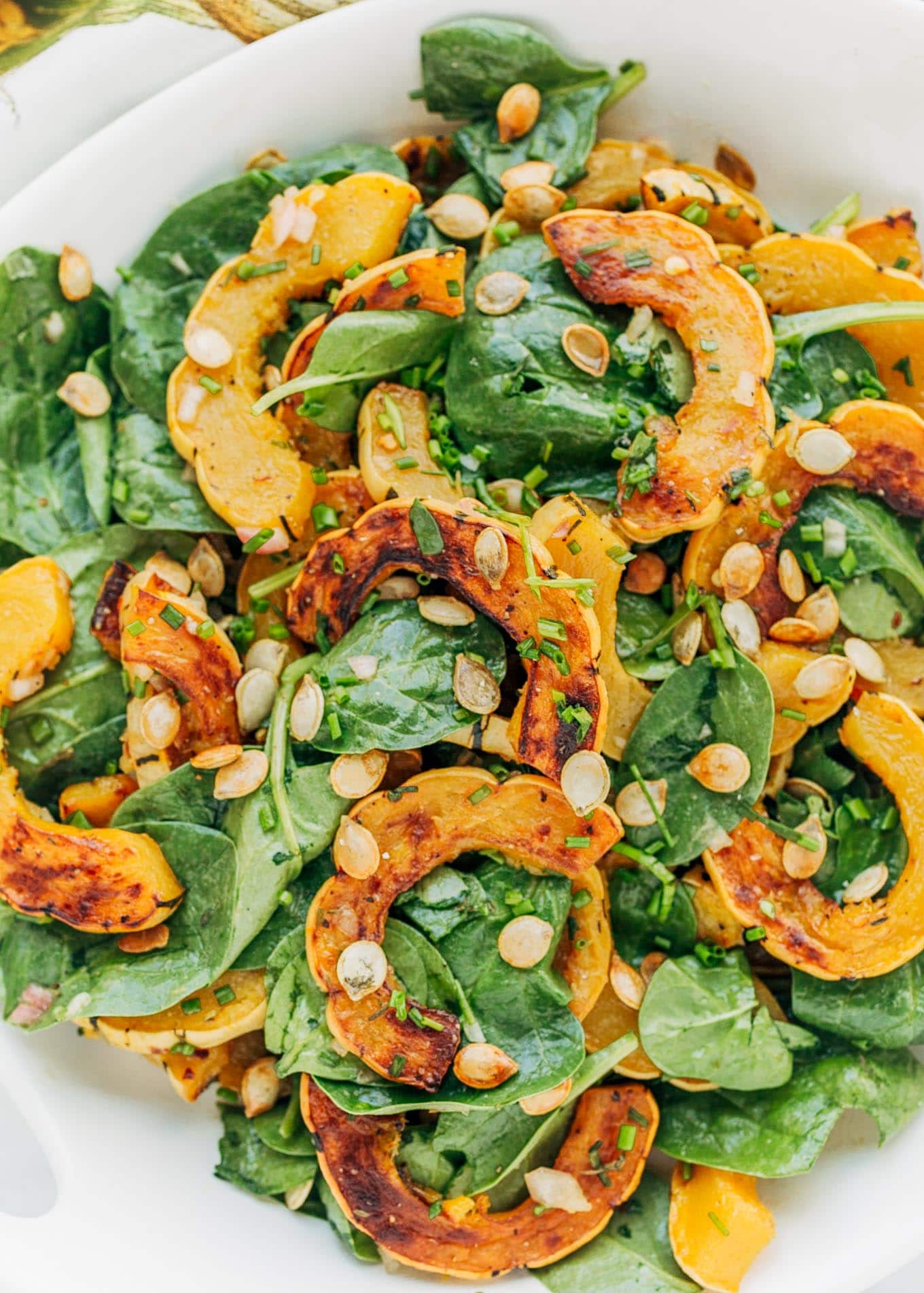 Delicata Squash Salad with Brown Butter Vinaigrette - Striped Spatula