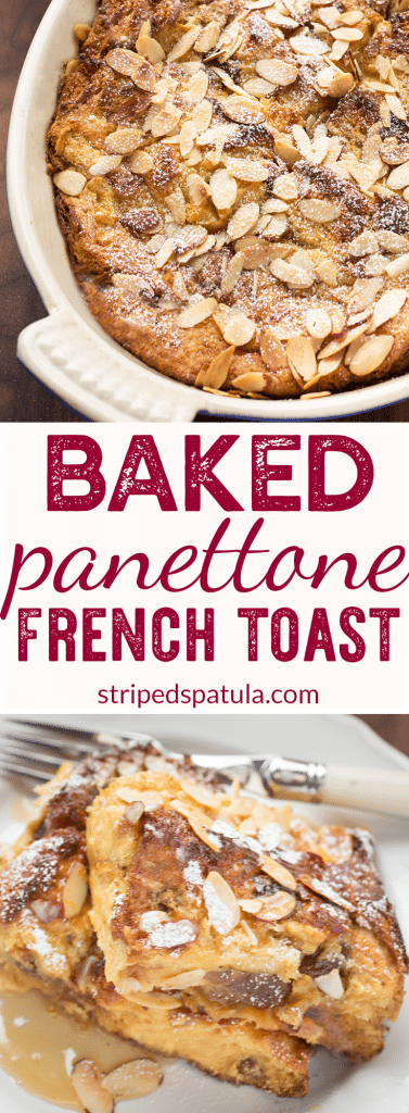 baked panettone french toast recipe pin