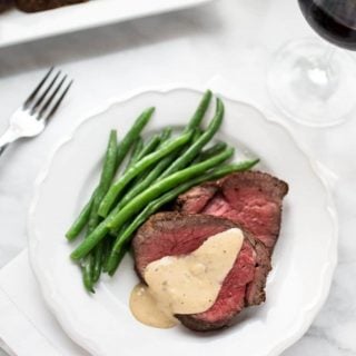 beef tenderloin with cognac cream sauce