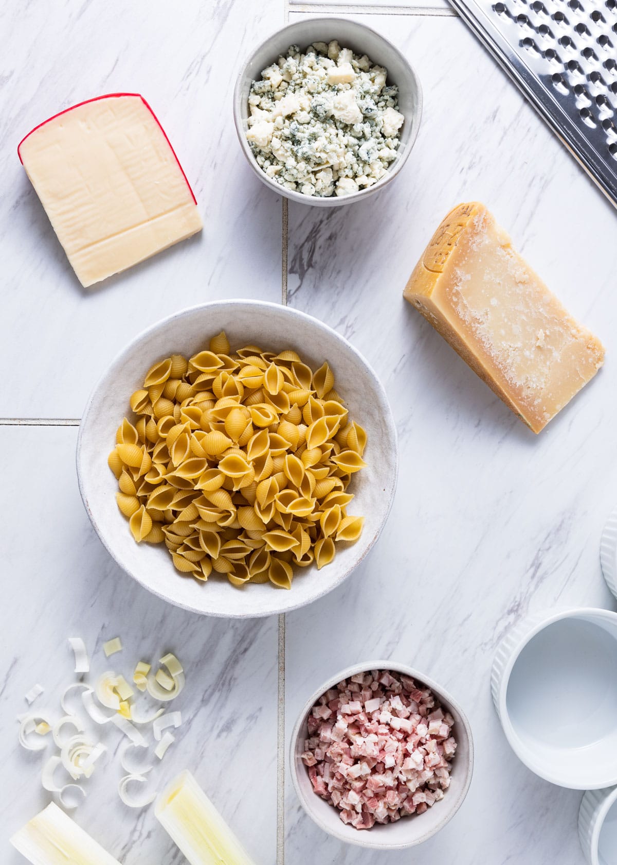 Gourmet Mac and Cheese with Gorgonzola & Pancetta - Striped Spatula