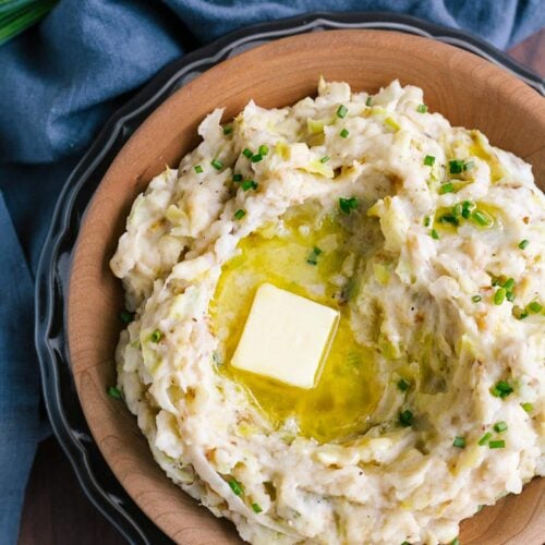 Colcannon Recipe with Cabbage and Leeks - Striped Spatula