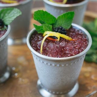 Blackberry-Lemon Mint Juleps | Striped Spatula