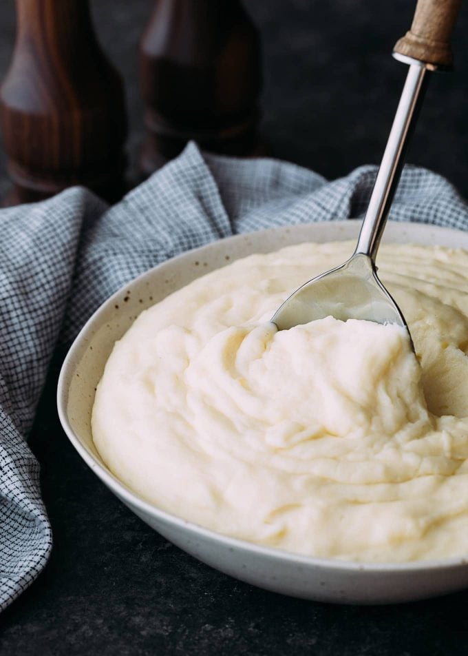 cream cheese mashed potatoes served