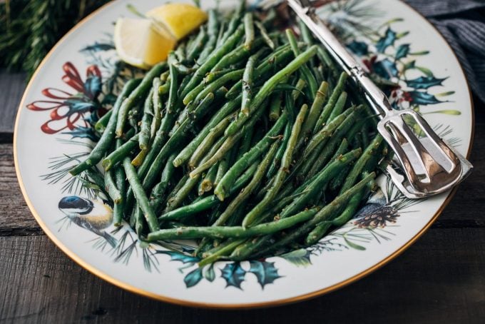 Haricots Verts With Lemon Herb Brown Butter Striped Spatula