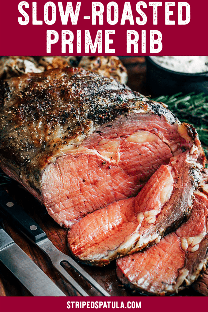 Slow Roasted Prime Rib Standing Rib Roast Striped Spatula