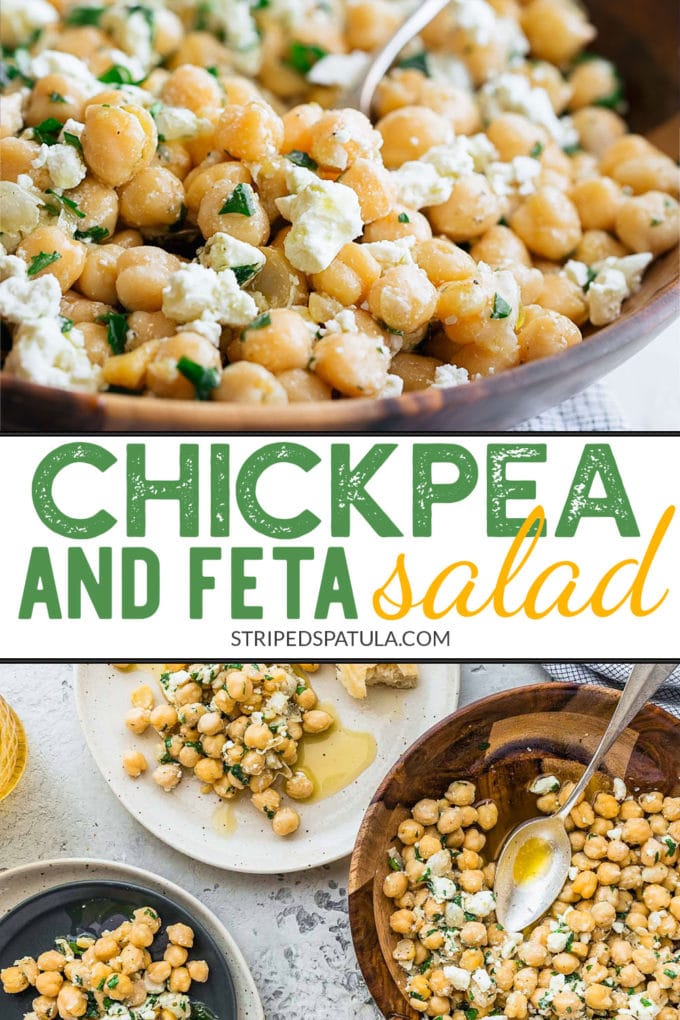 how to make chickpea salad with feta and lemon vinaigrette