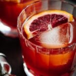 blood orange boulevardier cocktail