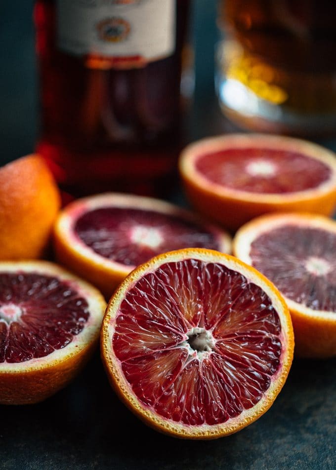 blood orange halves