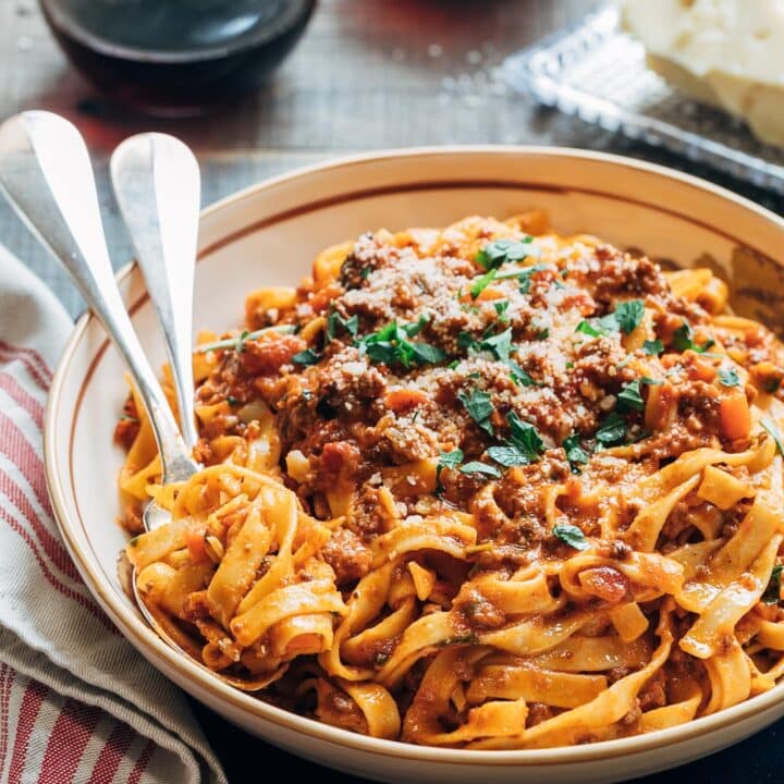 Bolognese Sauce Recipe (Instant Pot or Pressure Cooker) | Striped Spatula