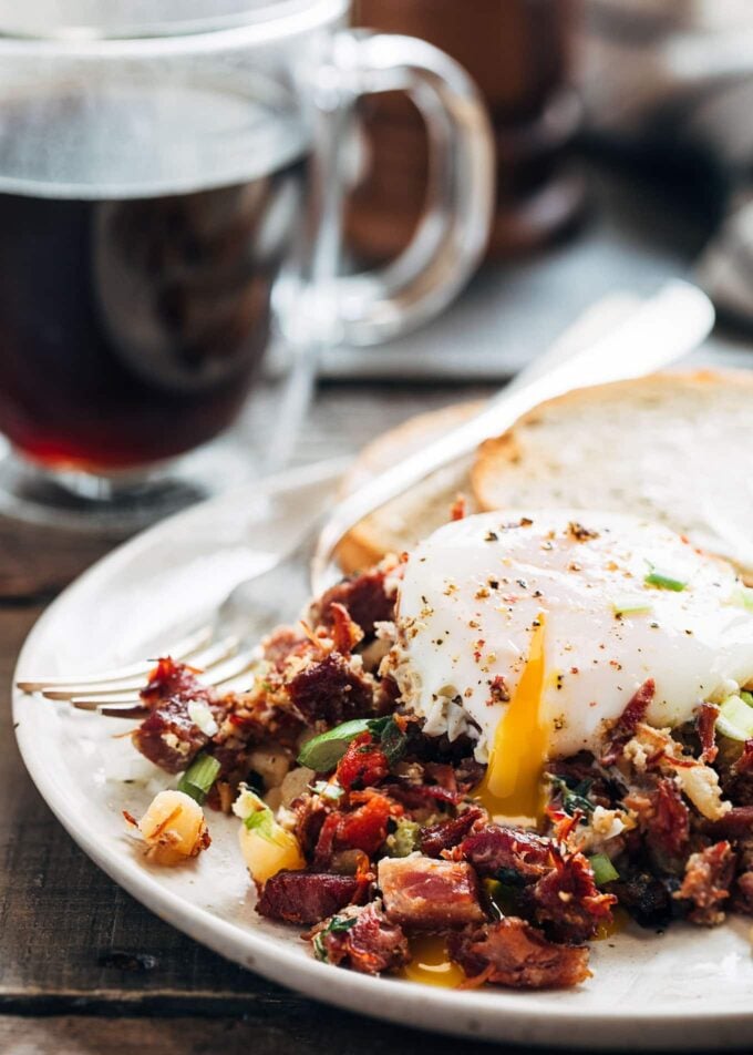 Corned Beef Hash And Eggs Striped Spatula