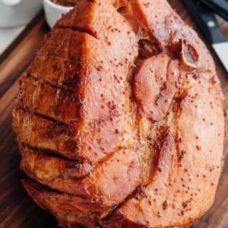 Honey Mustard Glazed Ham with Bourbon