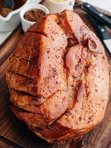 Honey Mustard Glazed Ham with Bourbon