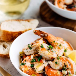 Easy Shrimp Scampi With White Wine And Lemon Striped Spatula