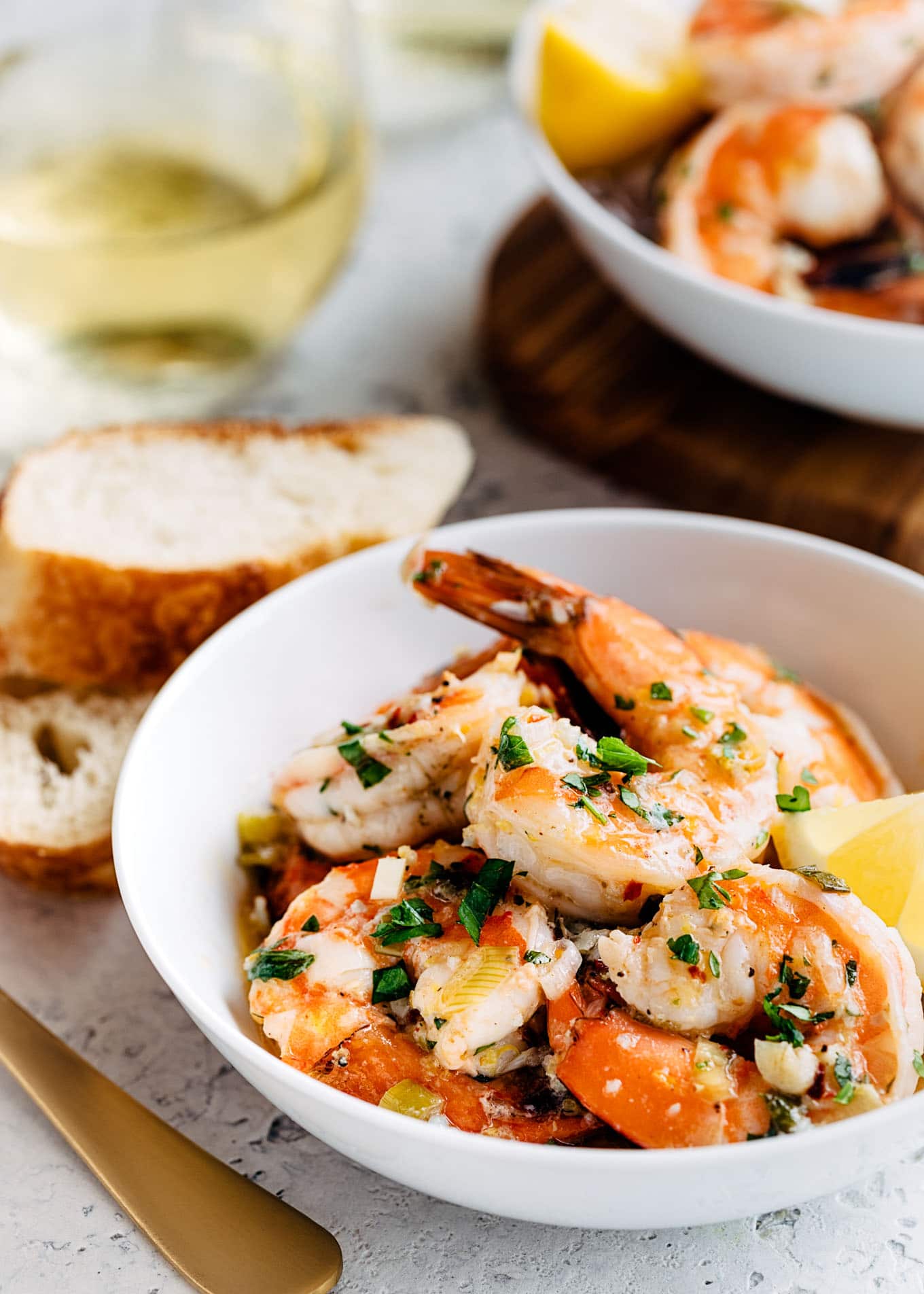 Easy Shrimp Scampi with White Wine and Lemon | Striped Spatula