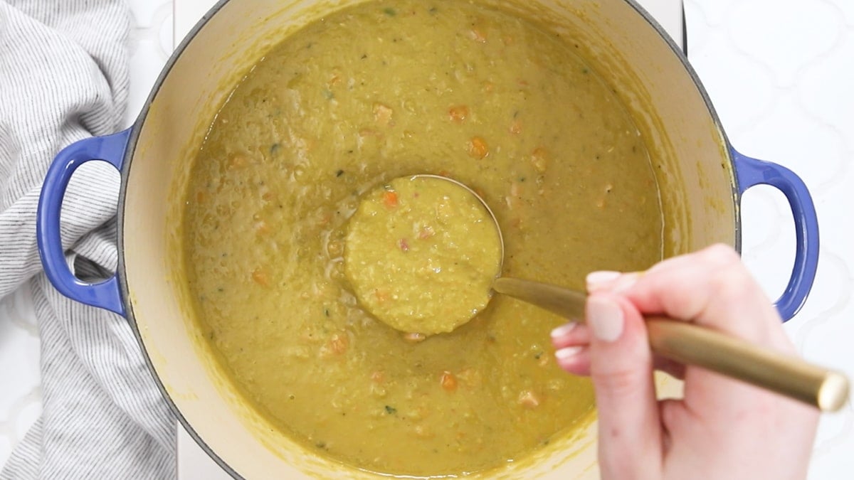 Split Pea Soup with Ham - Striped Spatula