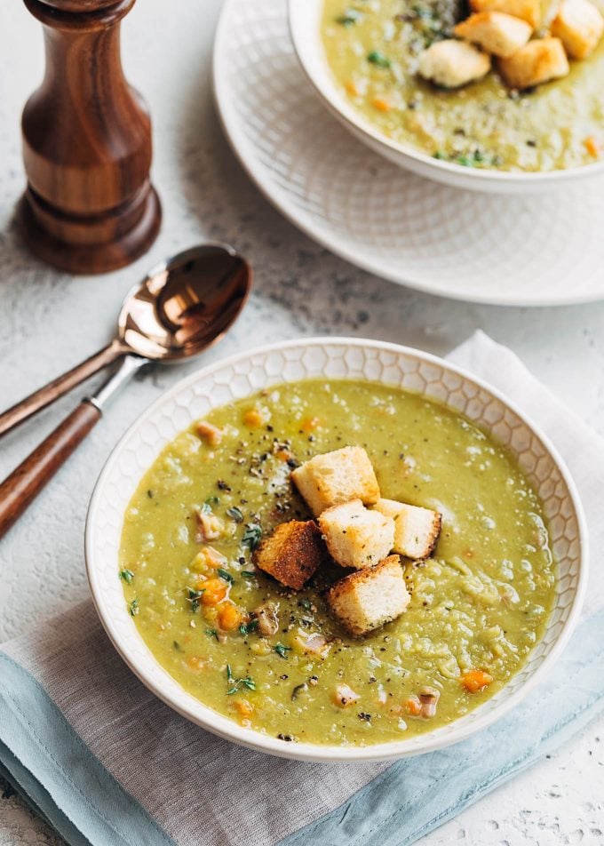 Split Pea Soup with Ham - Striped Spatula