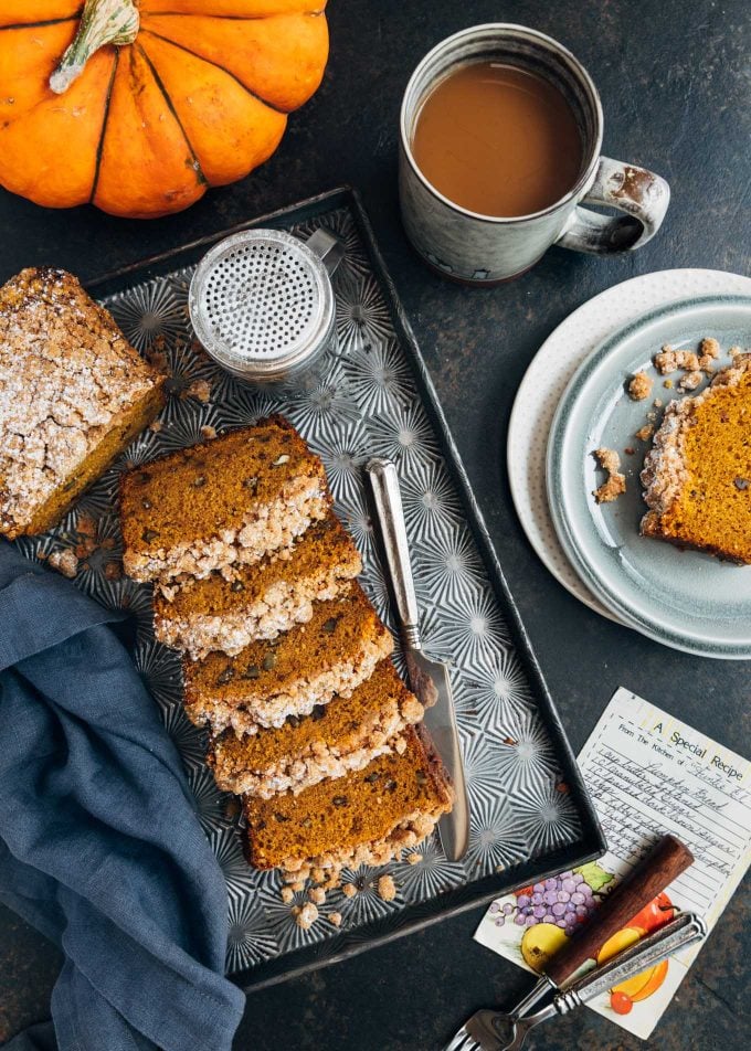  gresskarbrød med crumb topping