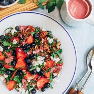 wheat berry salad with mixed berry vinaigrette