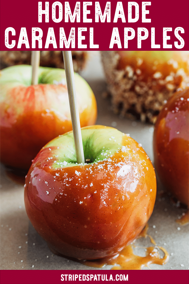 Homemade Caramel Apples - Striped Spatula