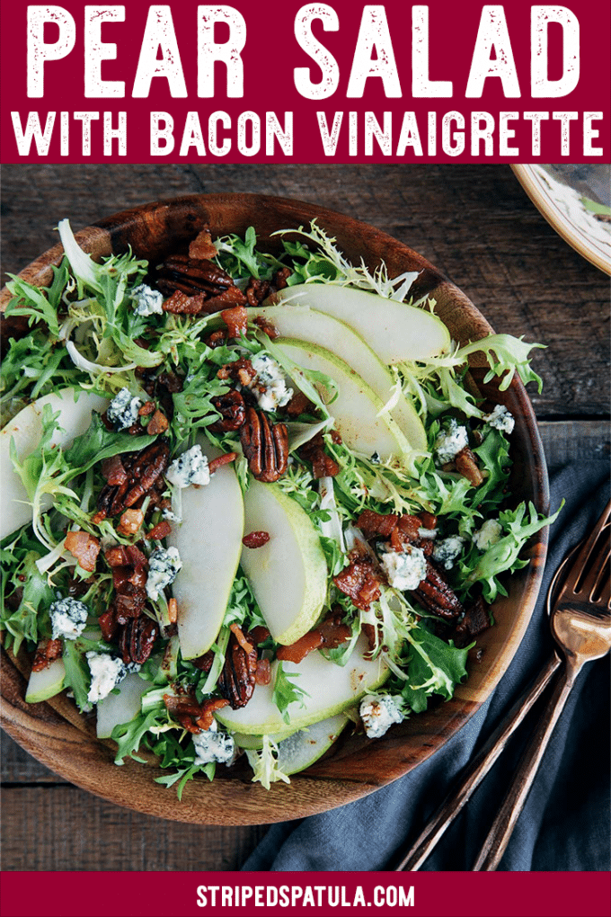 how to make pear salad with bacon vinaigrette