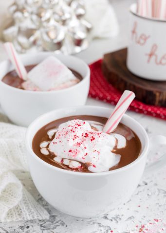 Peppermint Hot Chocolate Recipe - Striped Spatula