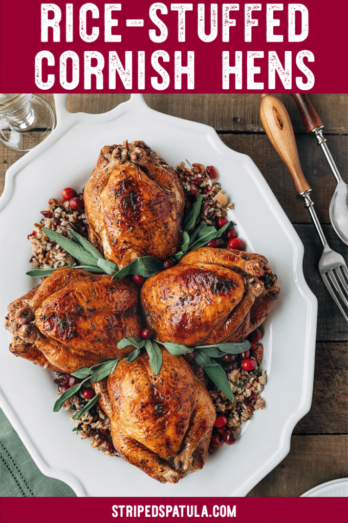 how to make roasted cornish hens with wild rice stuffing