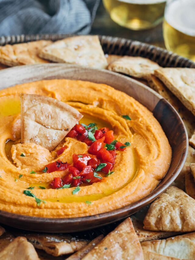 Roasted Red Pepper Hummus  Story