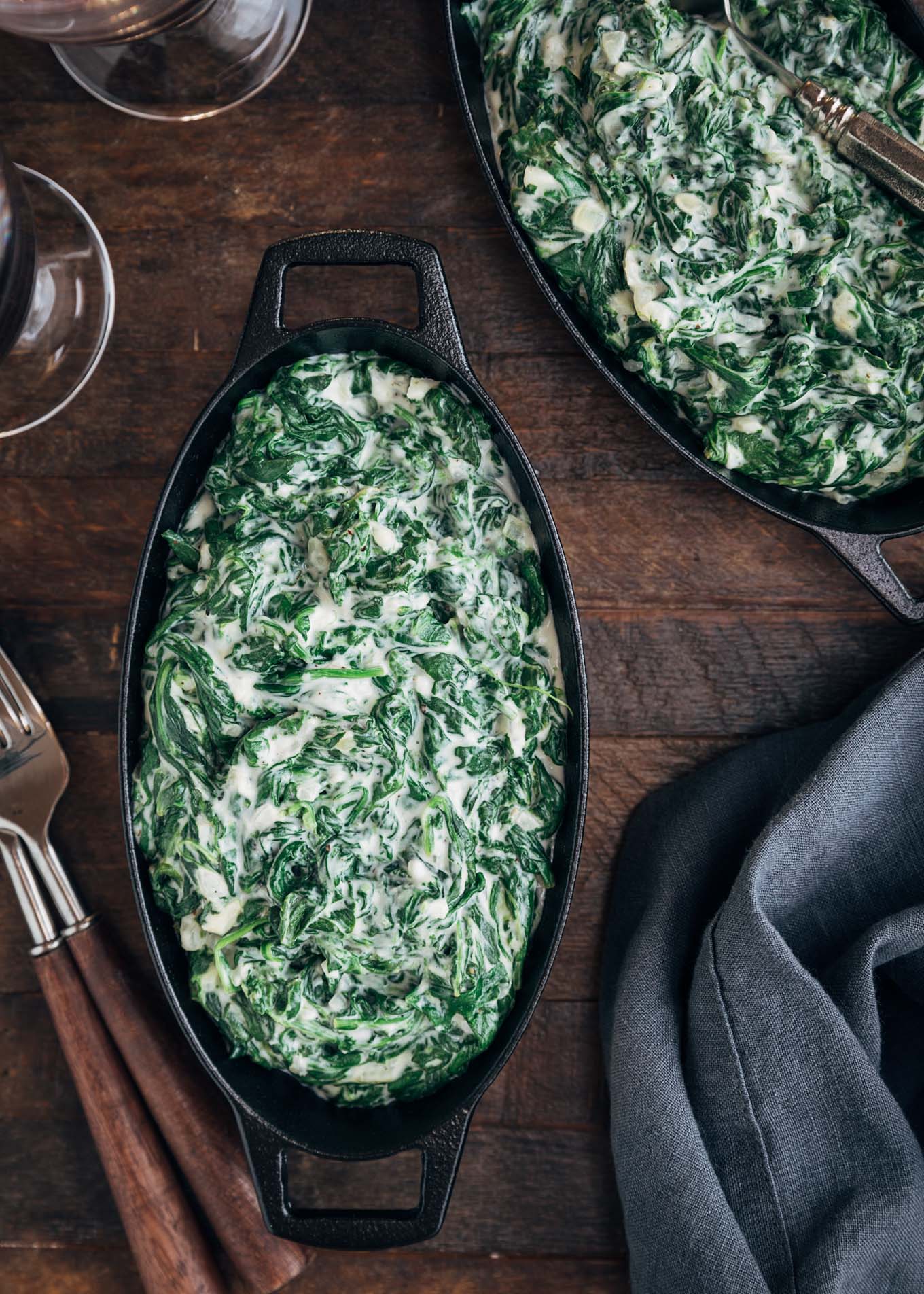 Creamed Spinach Recipe - Striped Spatula