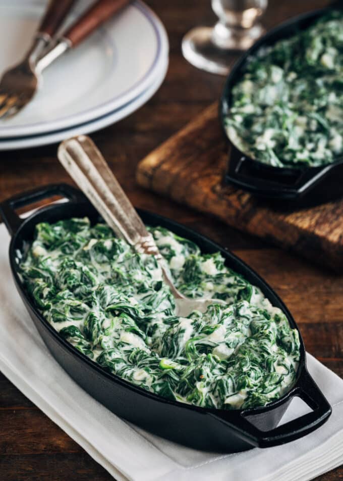 Creamed Spinach Recipe Striped Spatula