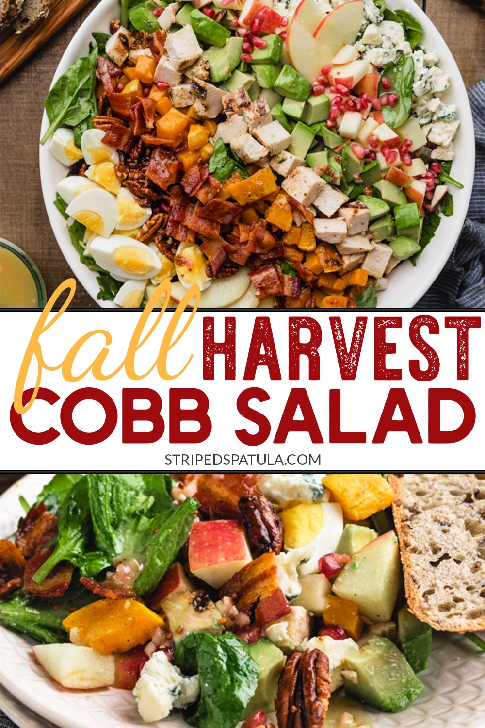 how to make a harvest cobb salad for fall lunches