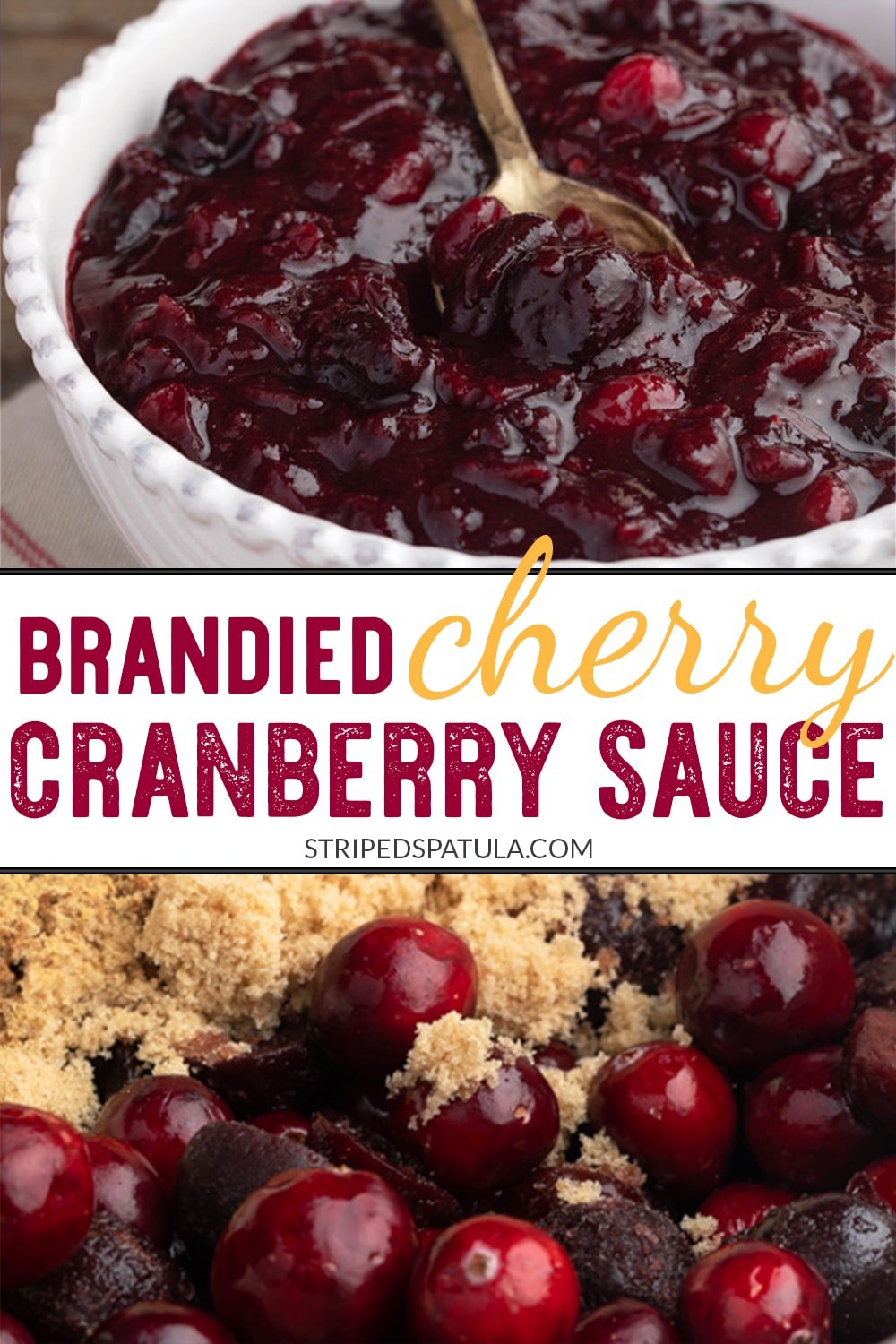 how to make brandied cherry cranberry sauce
