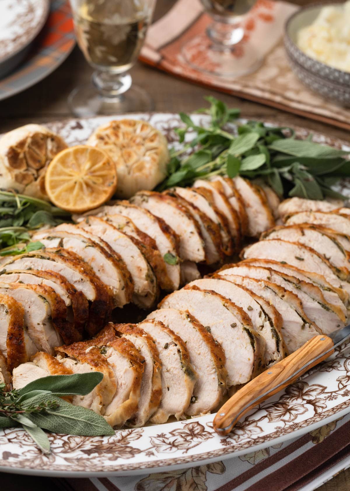 Air Fried Turkey Breast with Herb Butter