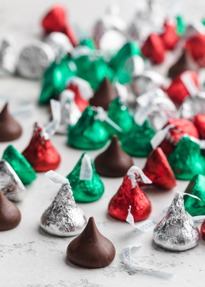 Holiday hershey's milk chocolate kisses