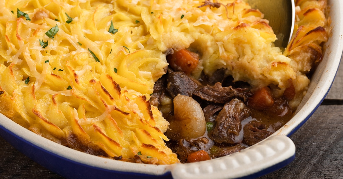 Short Rib Cottage Pie with Stout Gravy - Striped Spatula