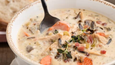 Turkey Wild Rice Soup (with Leftover Turkey) - Striped Spatula