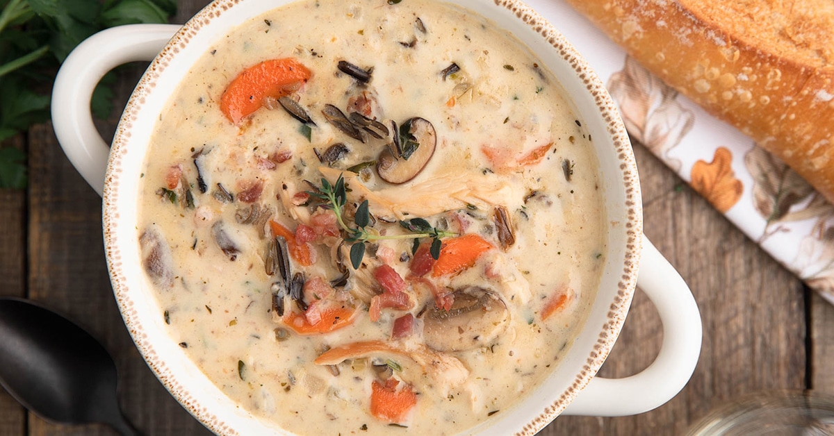 Leftover Turkey Wild Rice Soup • Salt & Lavender