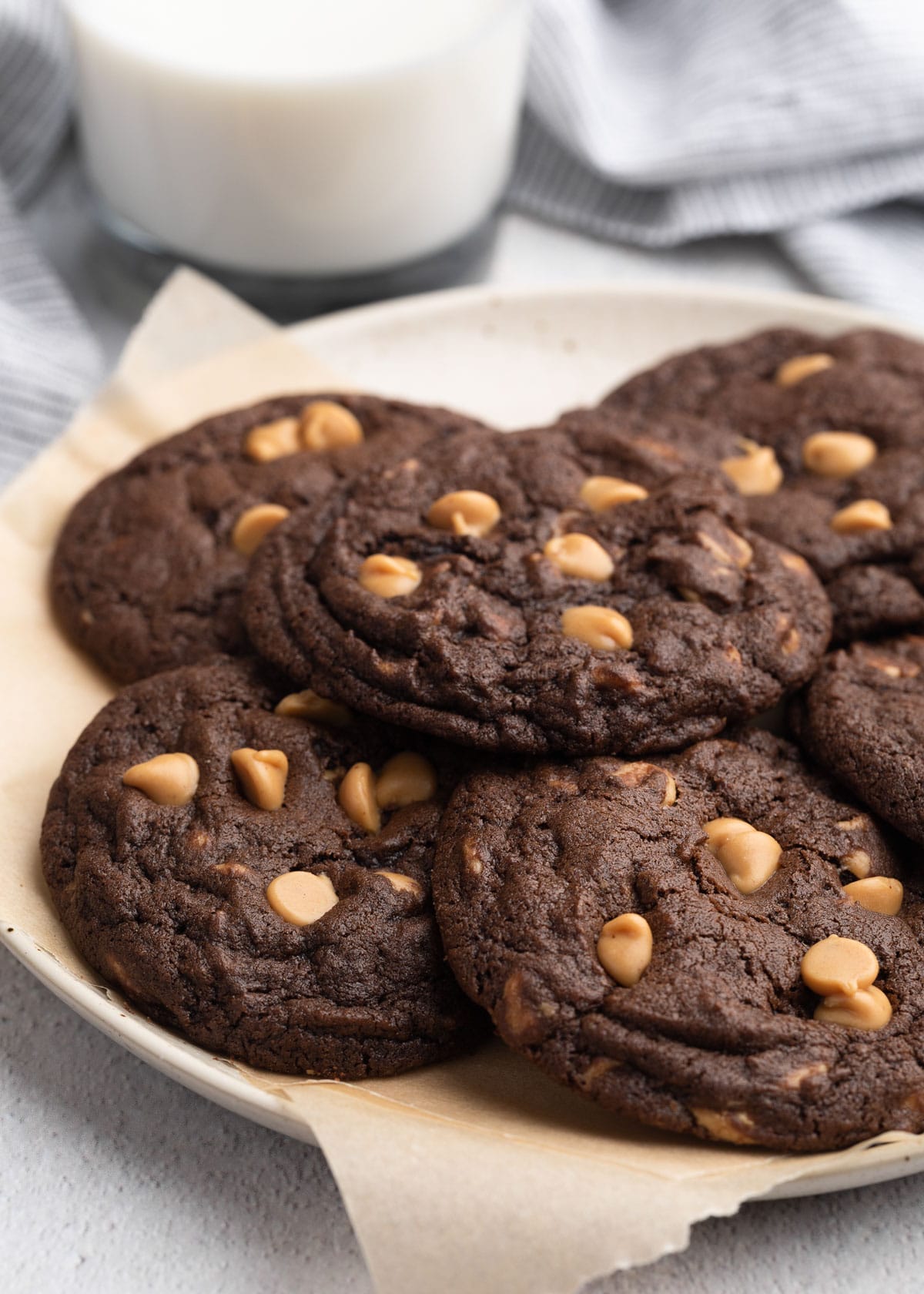 Chocolate Peanut Butter Chip Cookies - Striped Spatula