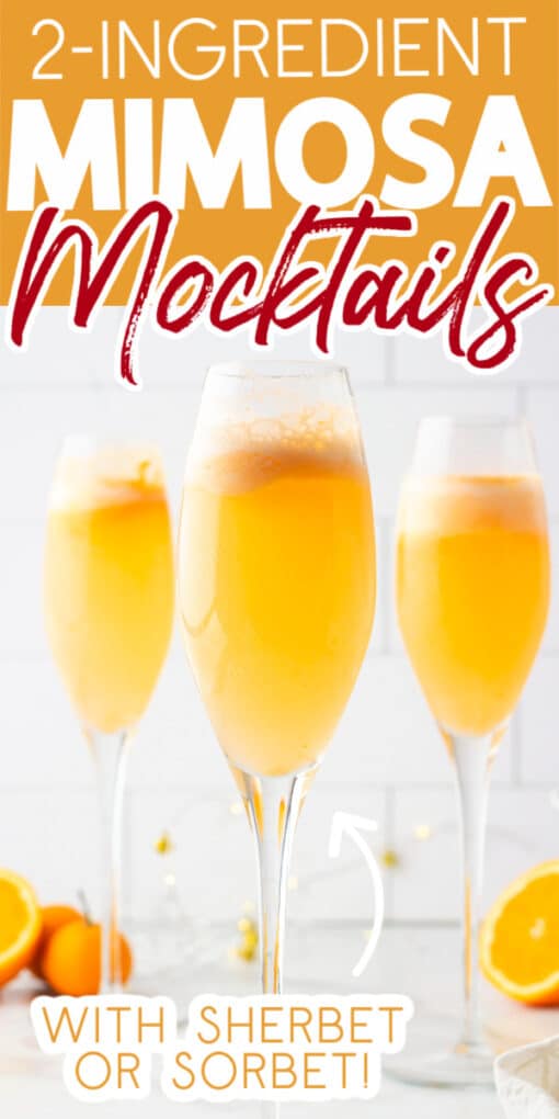 how to make a mimosa mocktail with sherbet or sorbet
