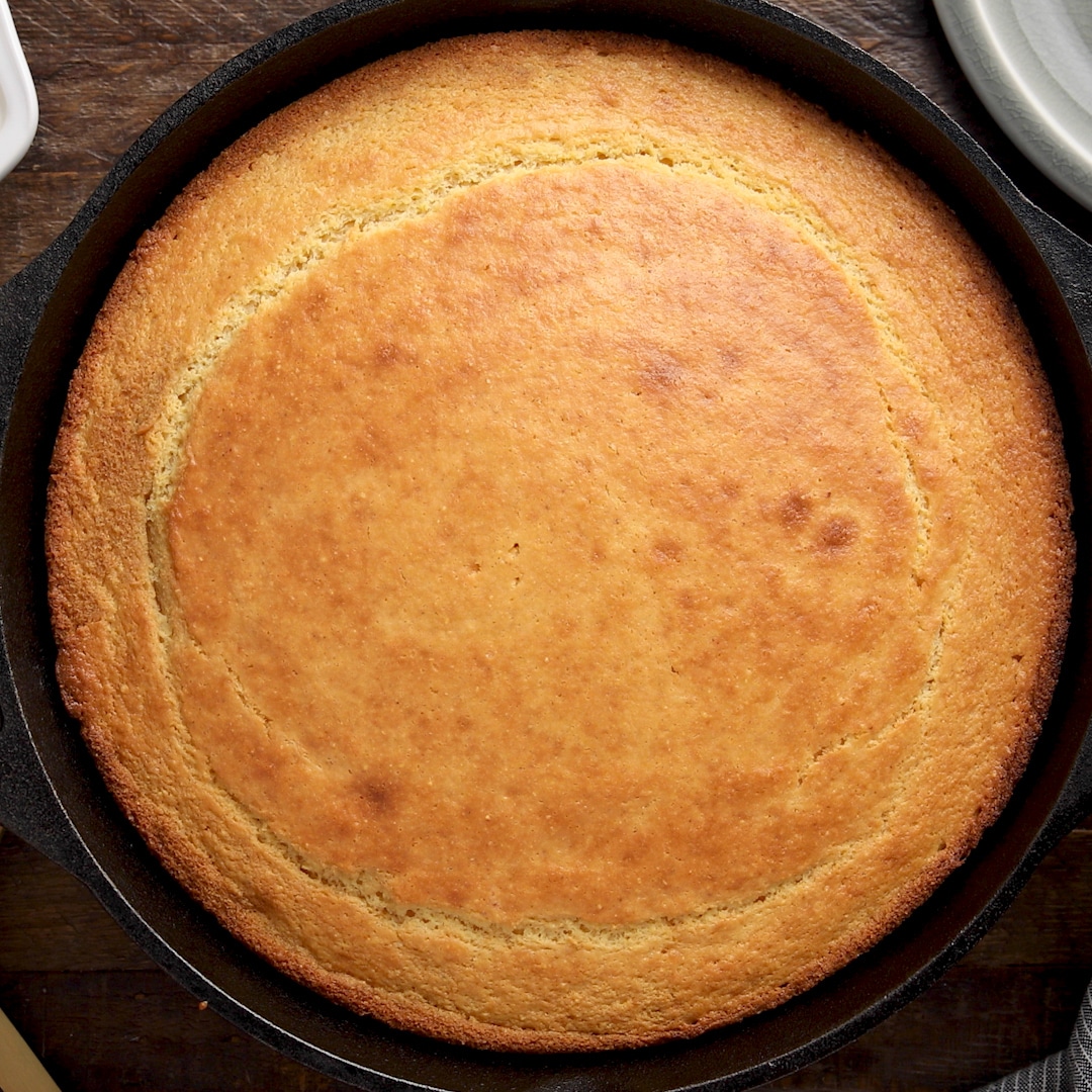 Buttermilk Cornbread in a Cast Iron Skillet - Striped Spatula