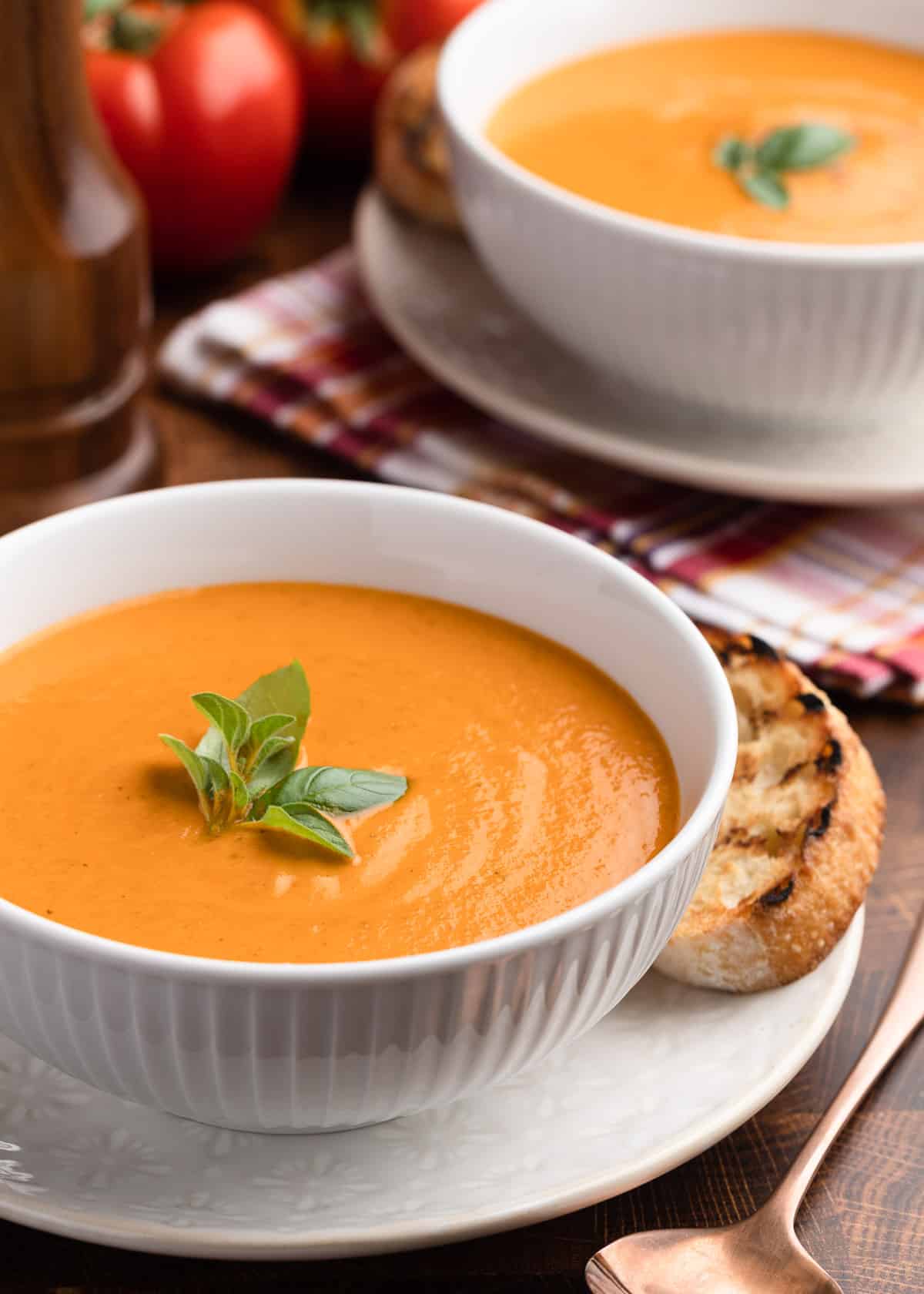 Easy Sheet Pan Tomato Soup with Basil - She Likes Food