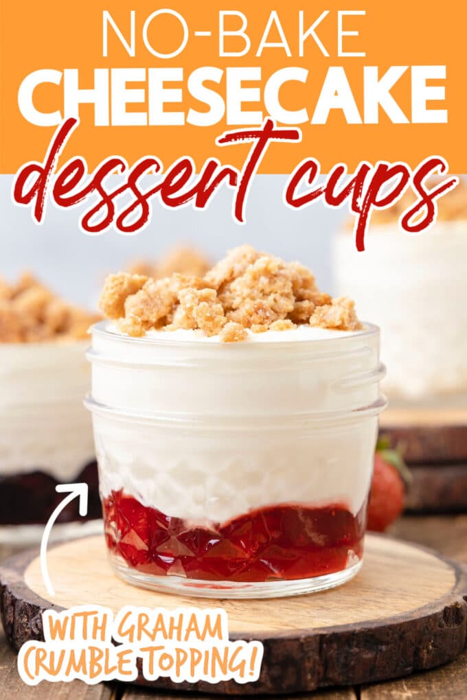 how to make no bake cheesecake cups with graham crumble