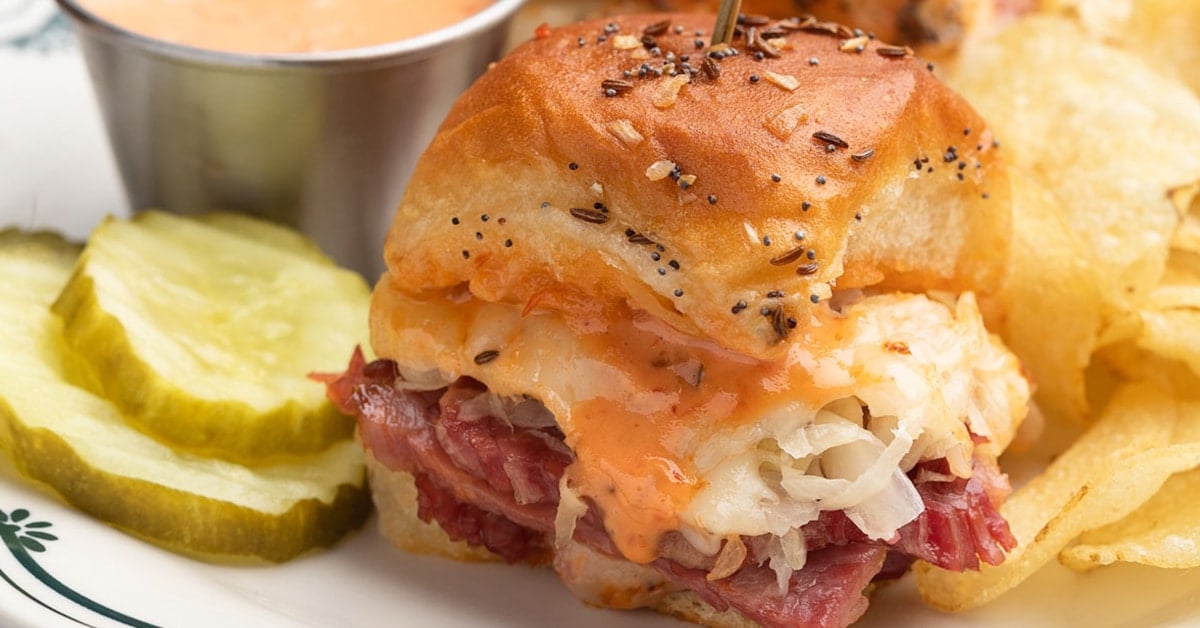 Reuben Sliders [stripedspatula.com]