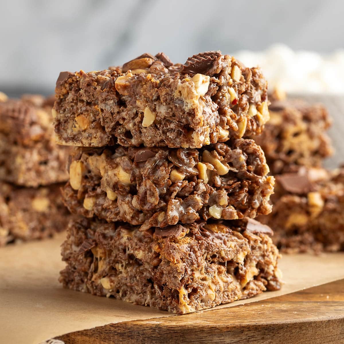 Peanut Butter Cup Rice Krispie Treats-image